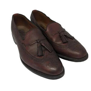 Allen Edmonds Manchester Wingtip Men's Tassel Loafers Size 11D Burgundy Brown Le